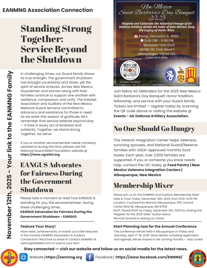 EANMNG October / November Newsletter