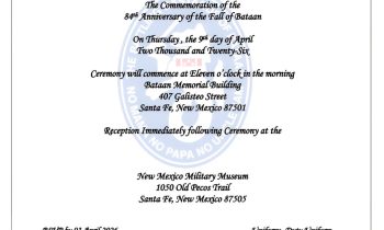 NM National Guard’s 84th Anniversary Fall of Bataan Ceremony