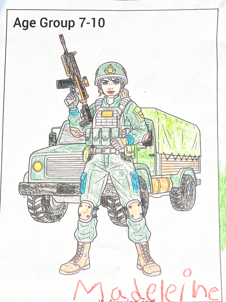 2026 Month of the Military Child Coloring Contest Winner